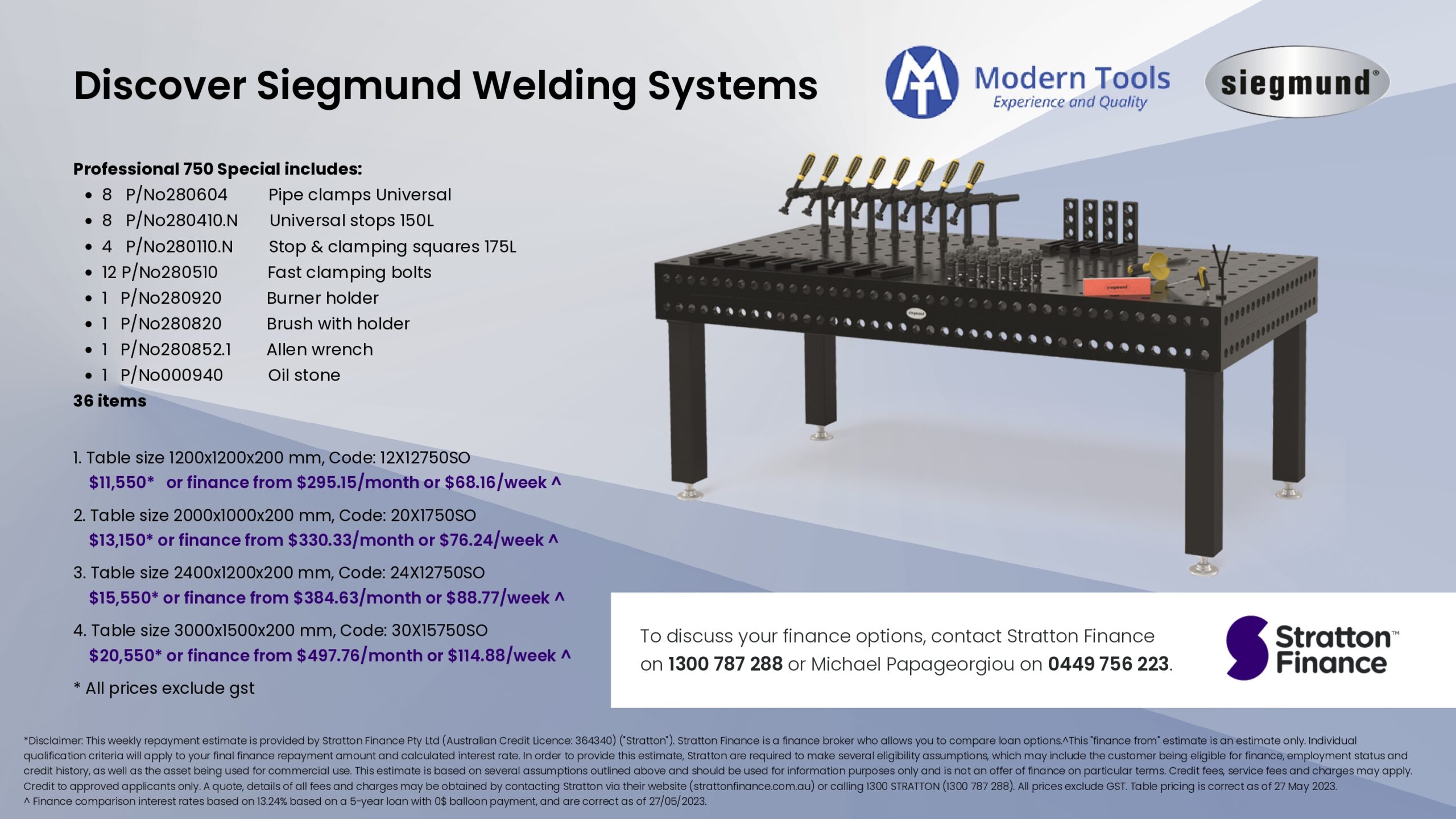 Modern Tools updated flyer showcasing advanced industrial equipment